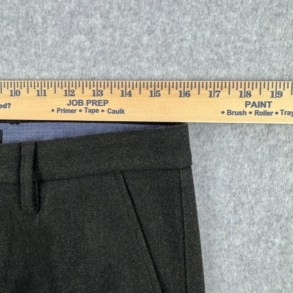 Banana Republic Kentfield Dress Pants Mens 31 Gray Herringbone Tweed Lined 32x31